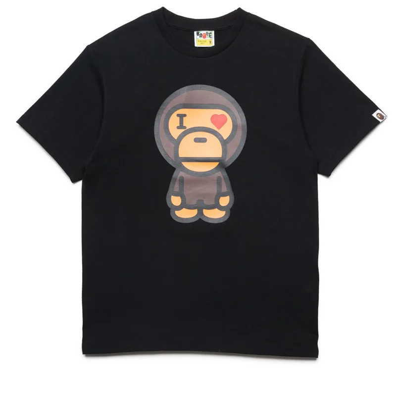 A Bathing Ape Heart Baby Milo T-Shirt - Schwarz