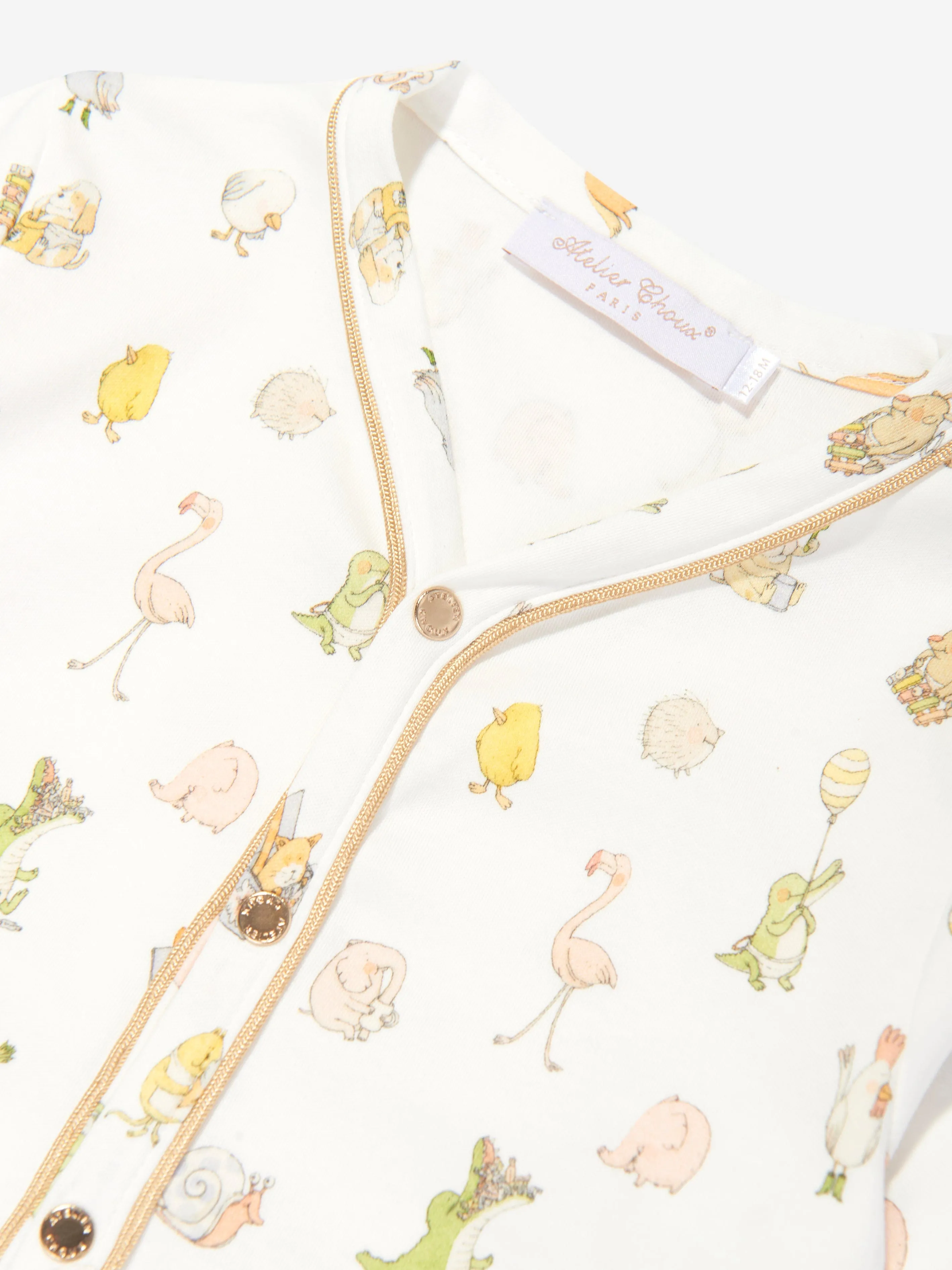 Atelier Choux Baby Choux Classic Playsuit in Weiß