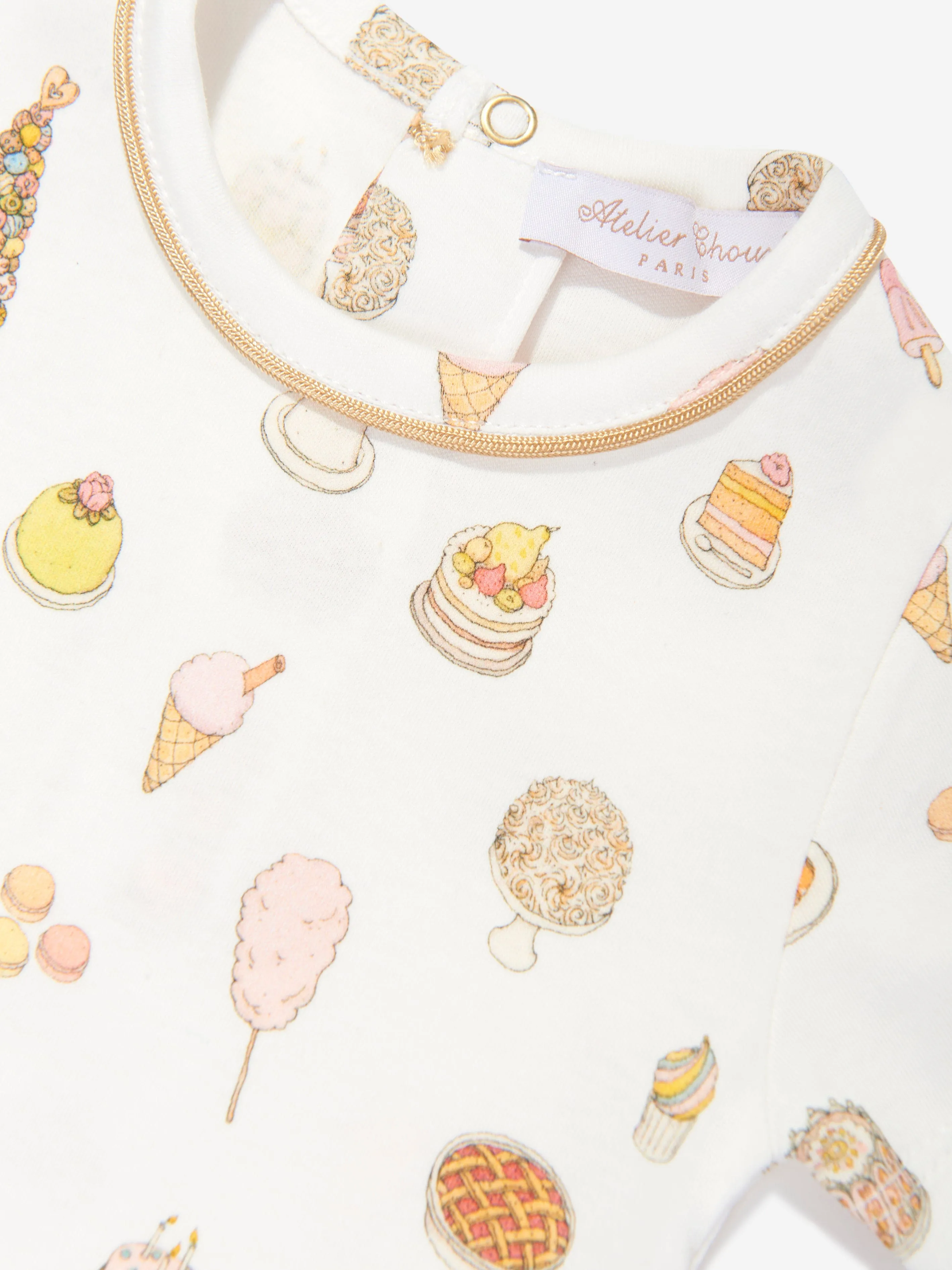 Atelier Choux Baby Classic Bodysuit in Weiß
