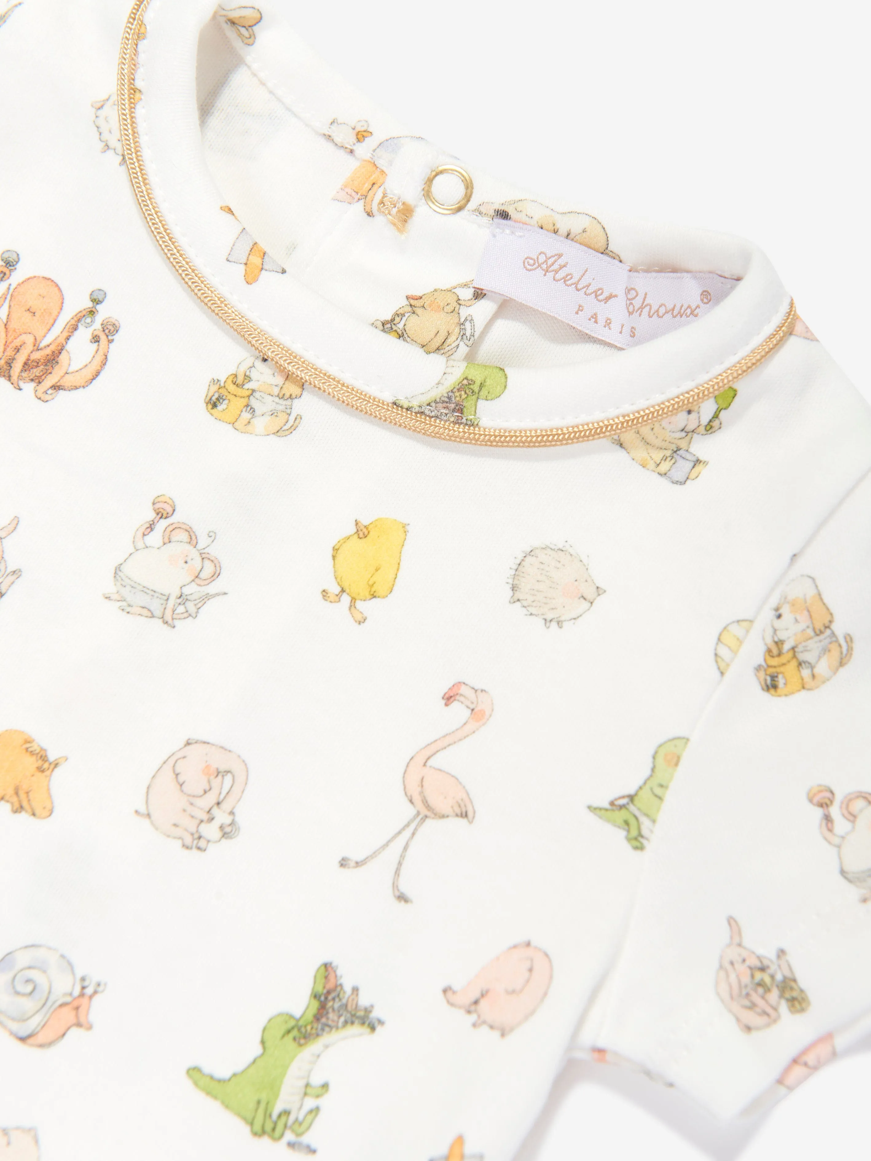 Atelier Choux Baby Classic Bodysuit in Weiß