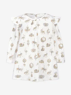 Atelier Choux Baby Girls Karussell-Jersey-Kleid in Weiß