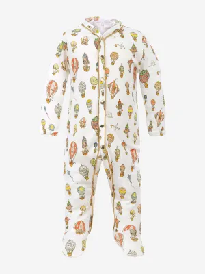 Atelier Choux Baby Heißluftballon Classic Playsuit in Weiß