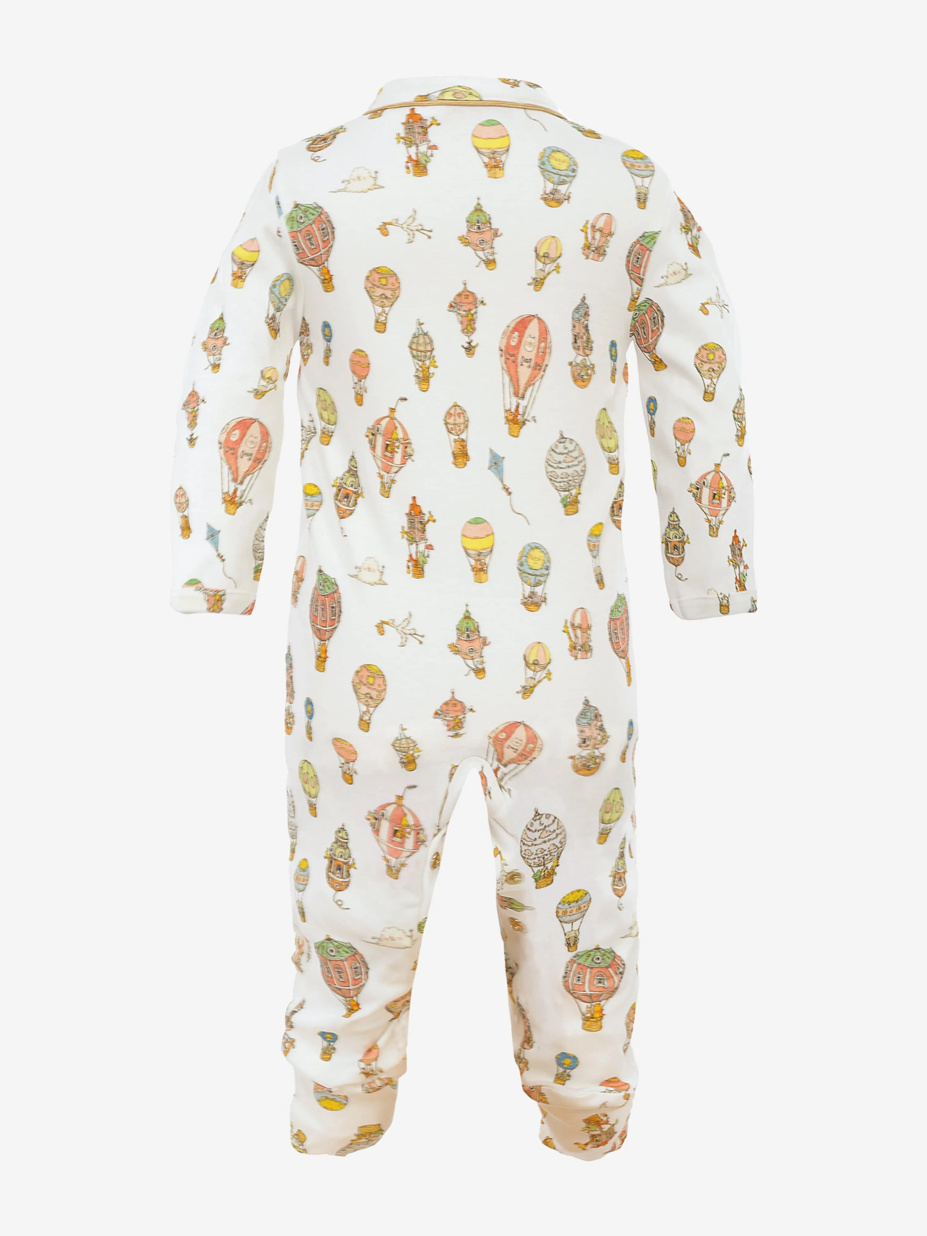 Atelier Choux Baby Heißluftballon Classic Playsuit in Weiß