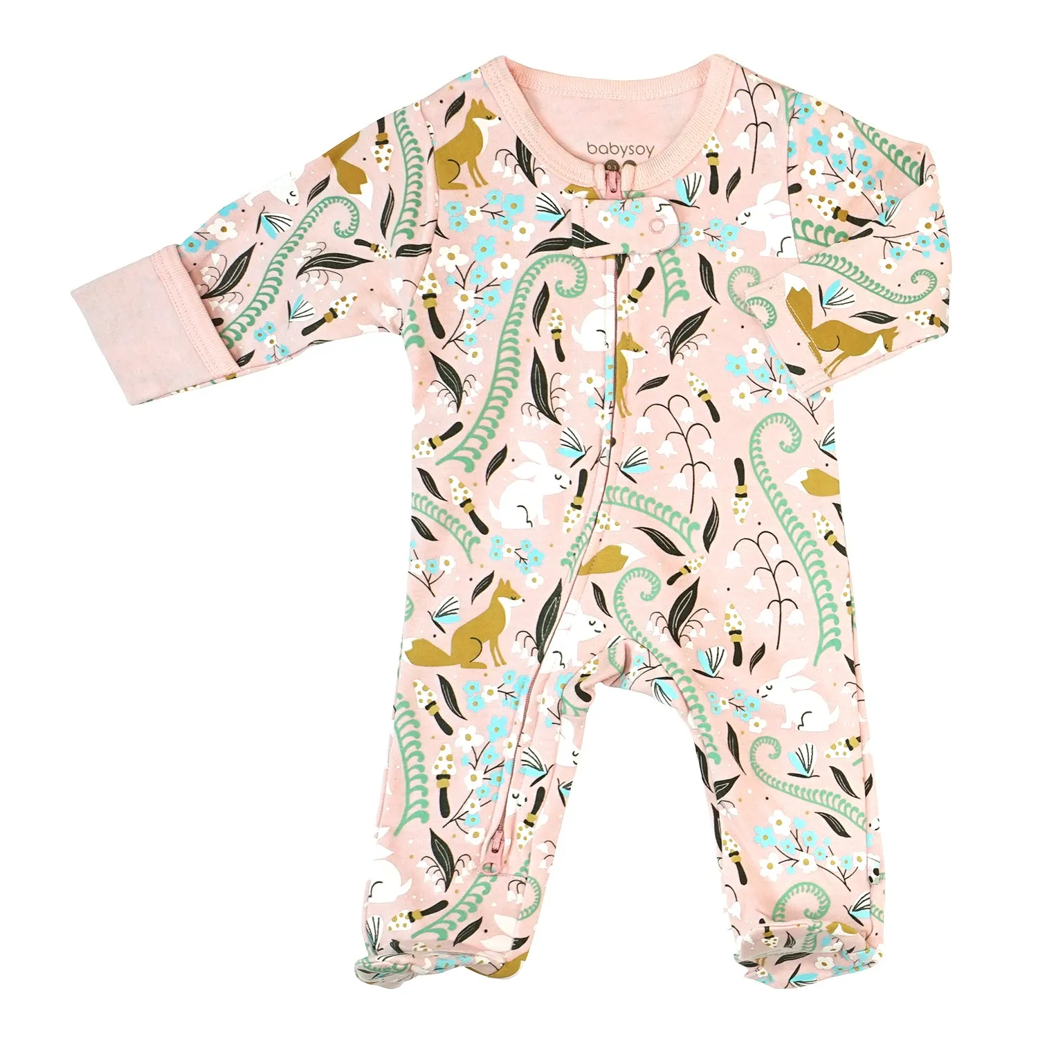 Baby & Neugeborene Muster Reißverschluss-Strampler