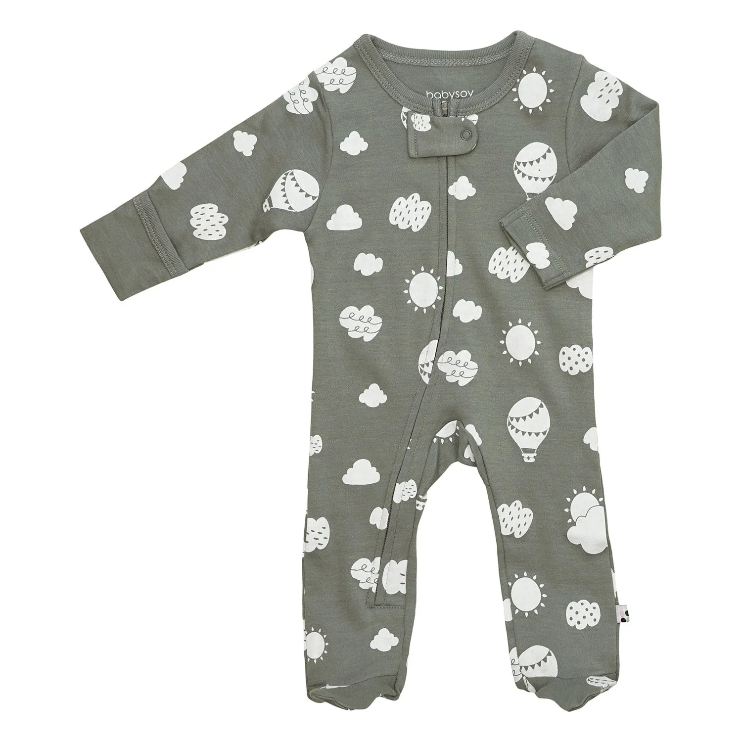 Baby & Neugeborene Muster Reißverschluss-Strampler