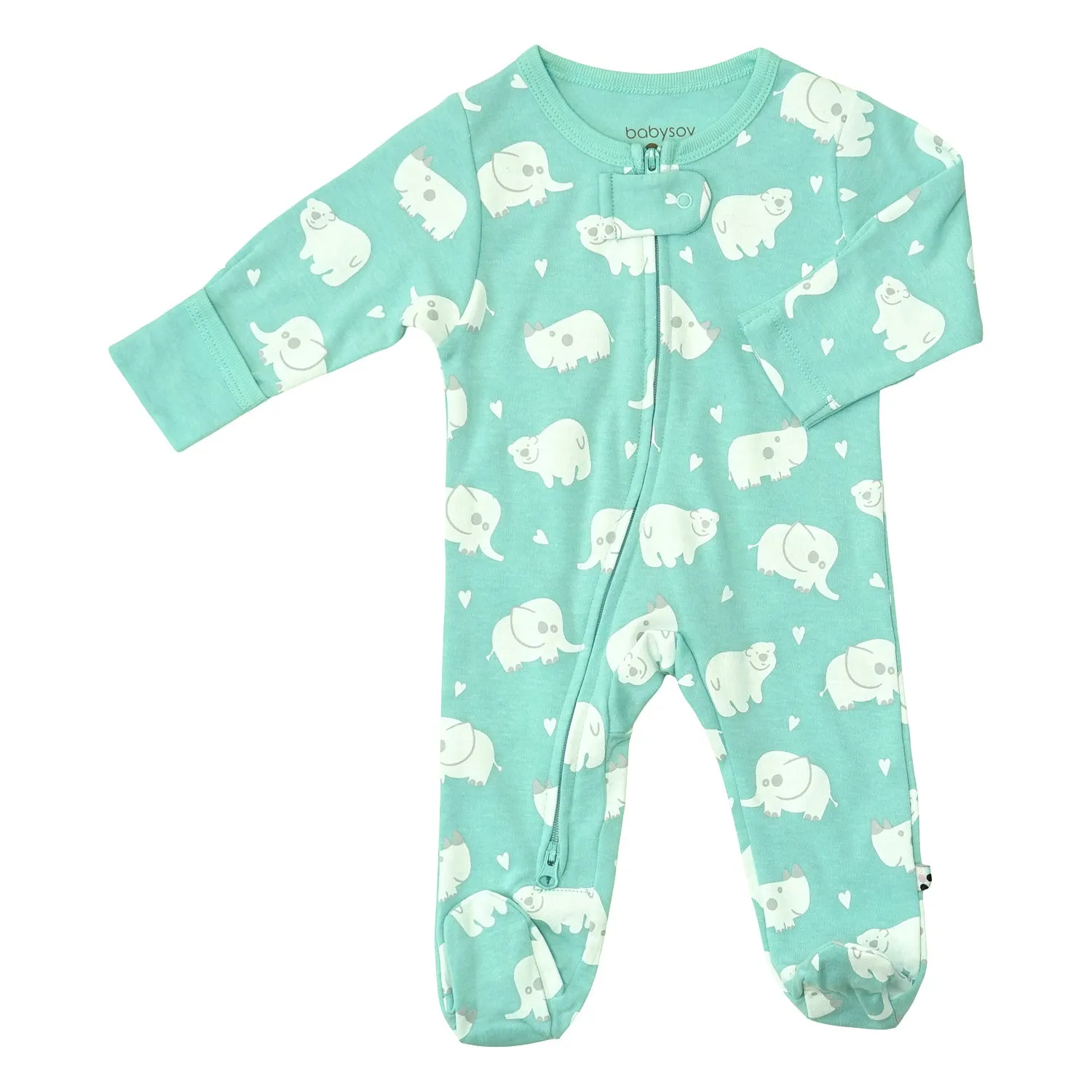 Baby & Neugeborene Muster Reißverschluss-Strampler