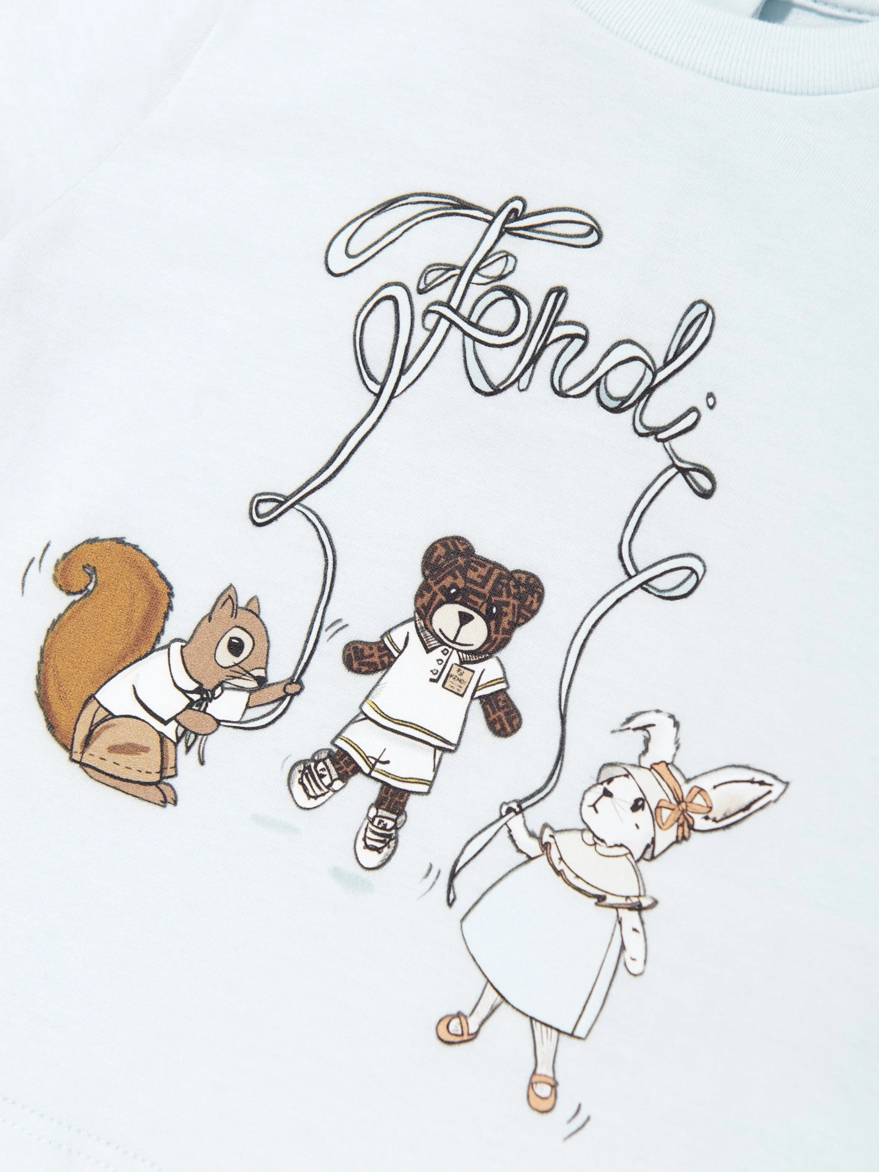Blaues T-Shirt mit Baby-Tier-Logo