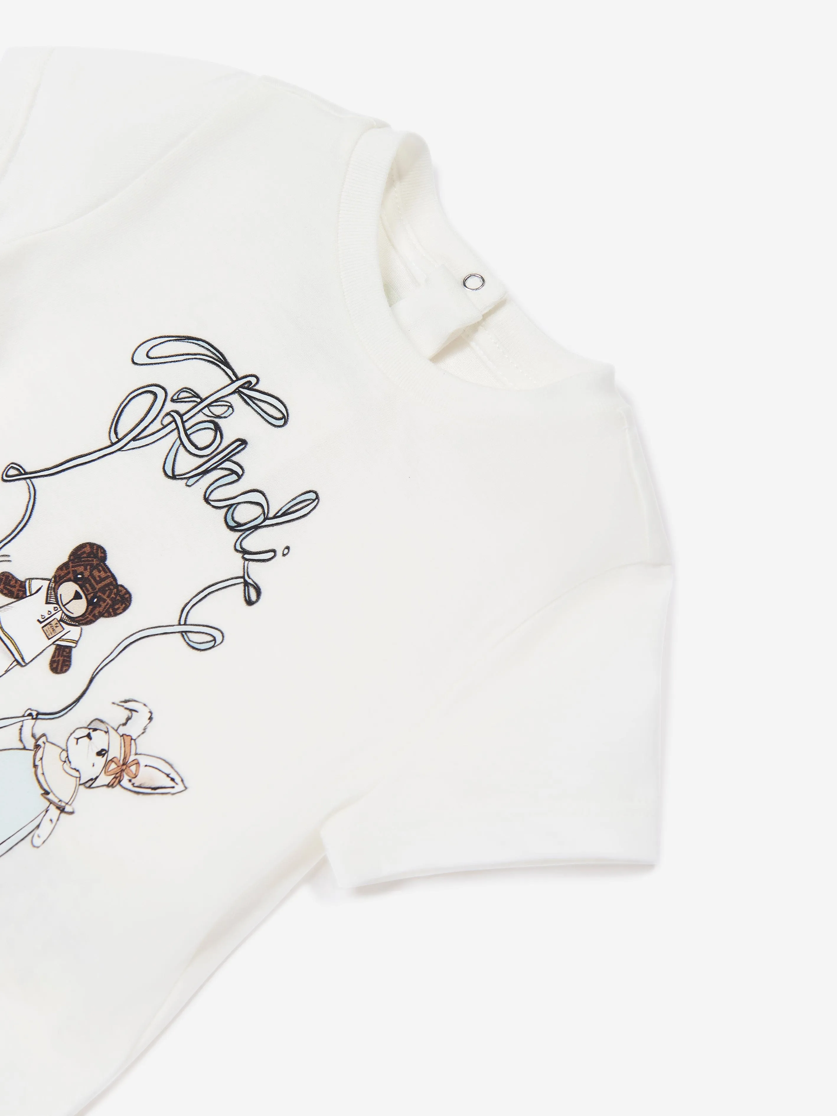 Baby-Tier-Logo T-Shirt in Weiß