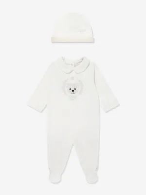 Baby Bear Chenille Babygrow-Set in Weiß