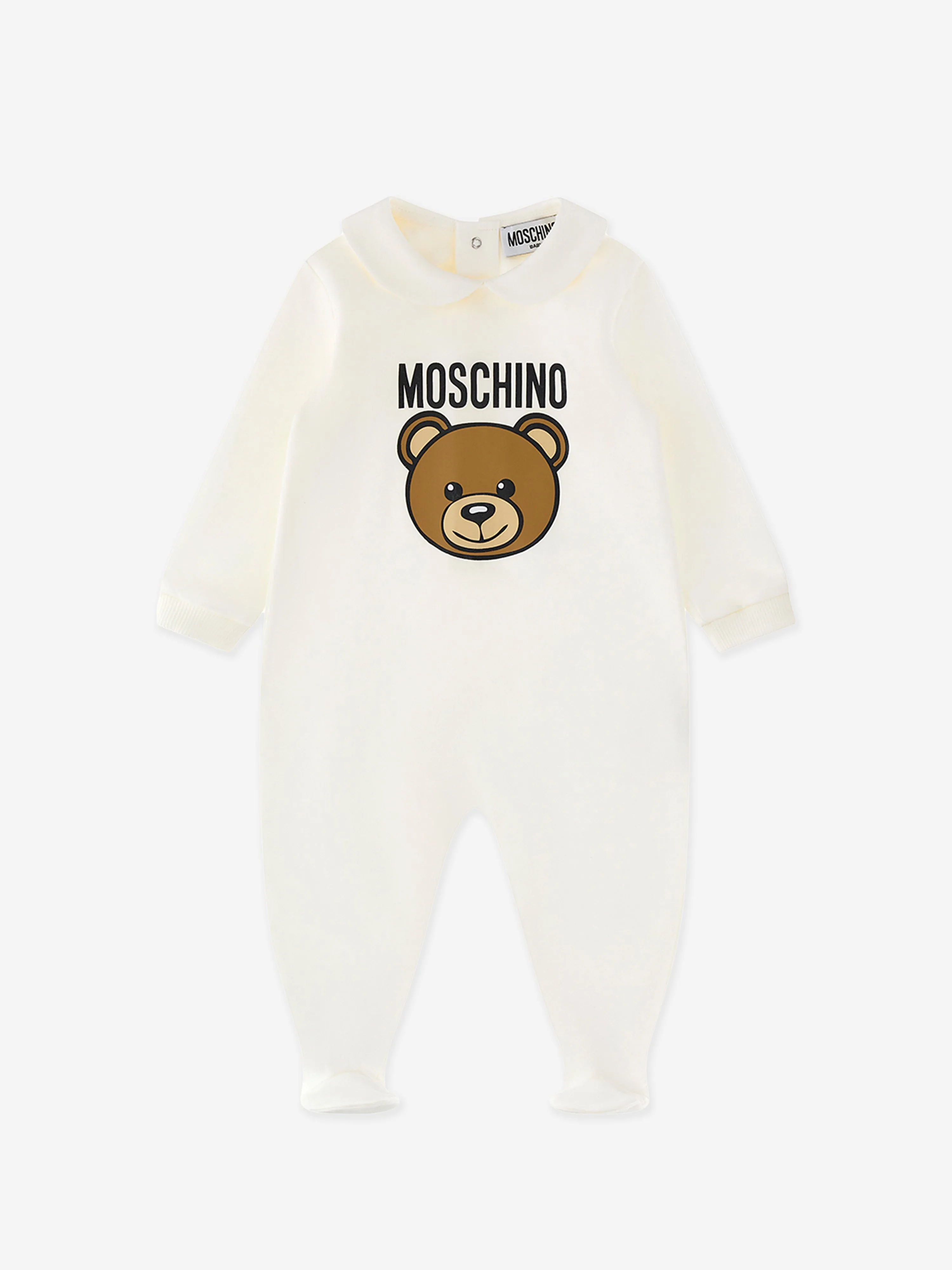 Baby Bär Logo Babygrow-Set in Elfenbein