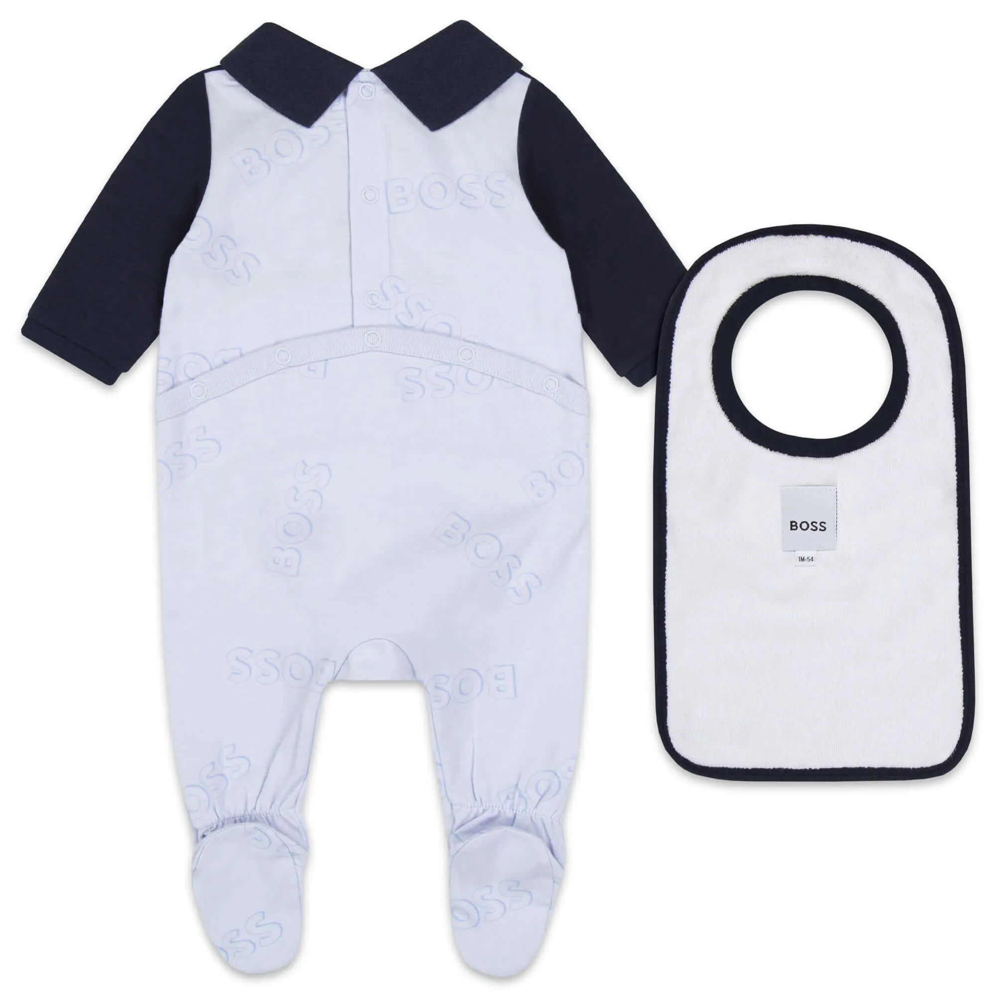 Baby-Jungen Strampler & Lätzchen Set
