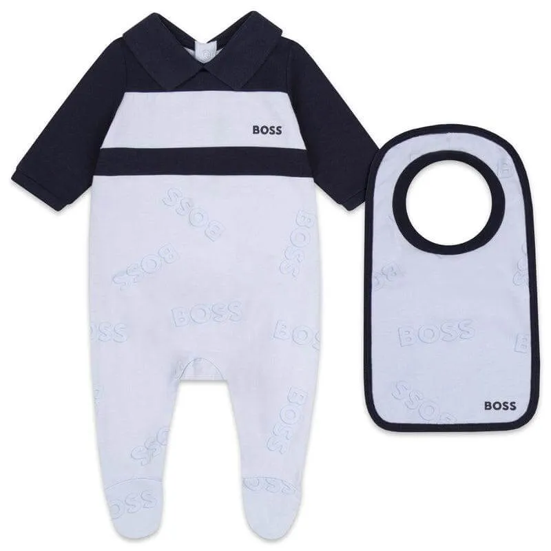 Baby-Jungen Strampler & Lätzchen Set