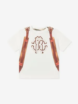 Baby Boys Rucksack Druck T-Shirt in Weiß