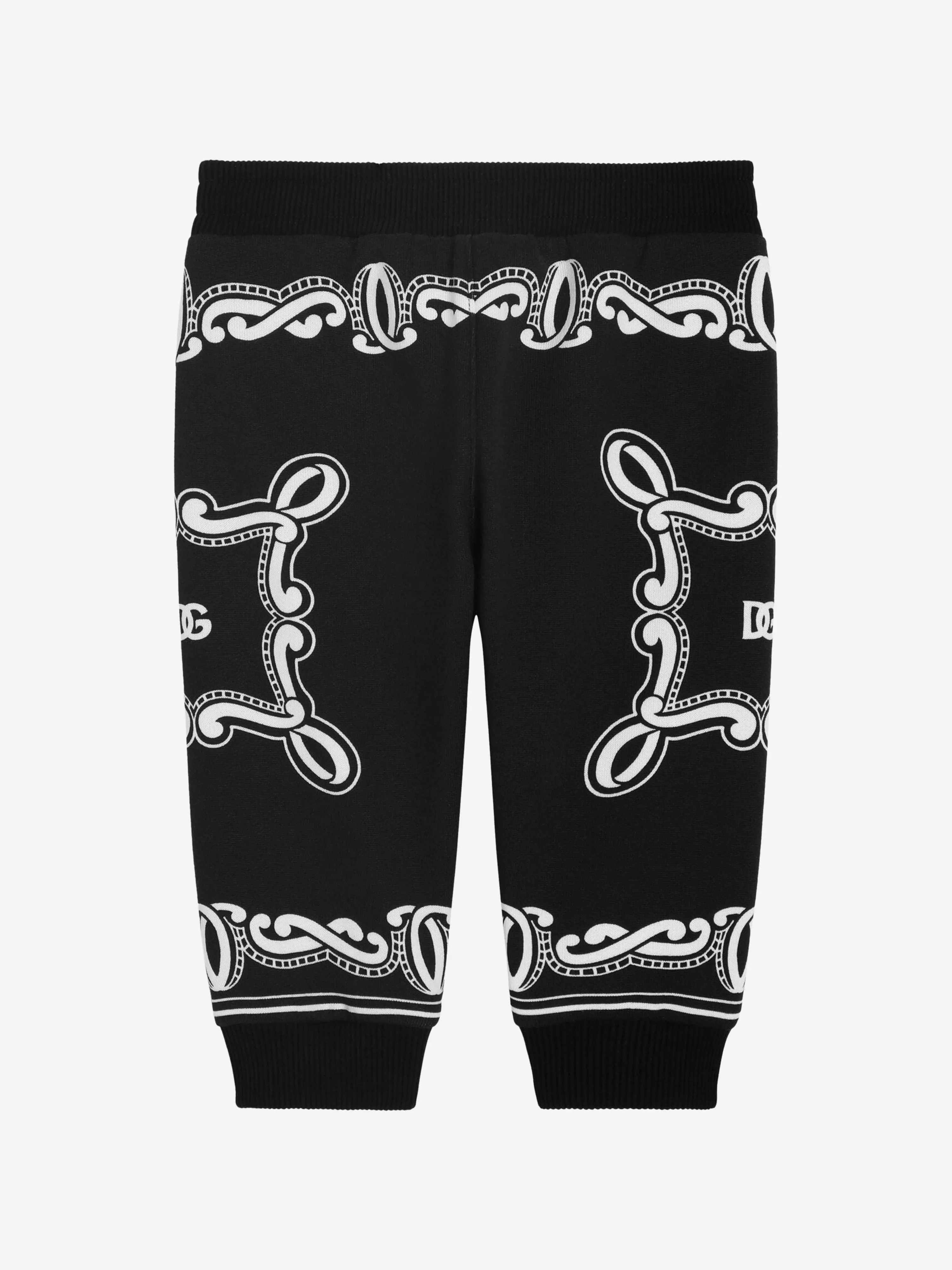 Baby Boys Jogger mit Bandana-Print in Schwarz