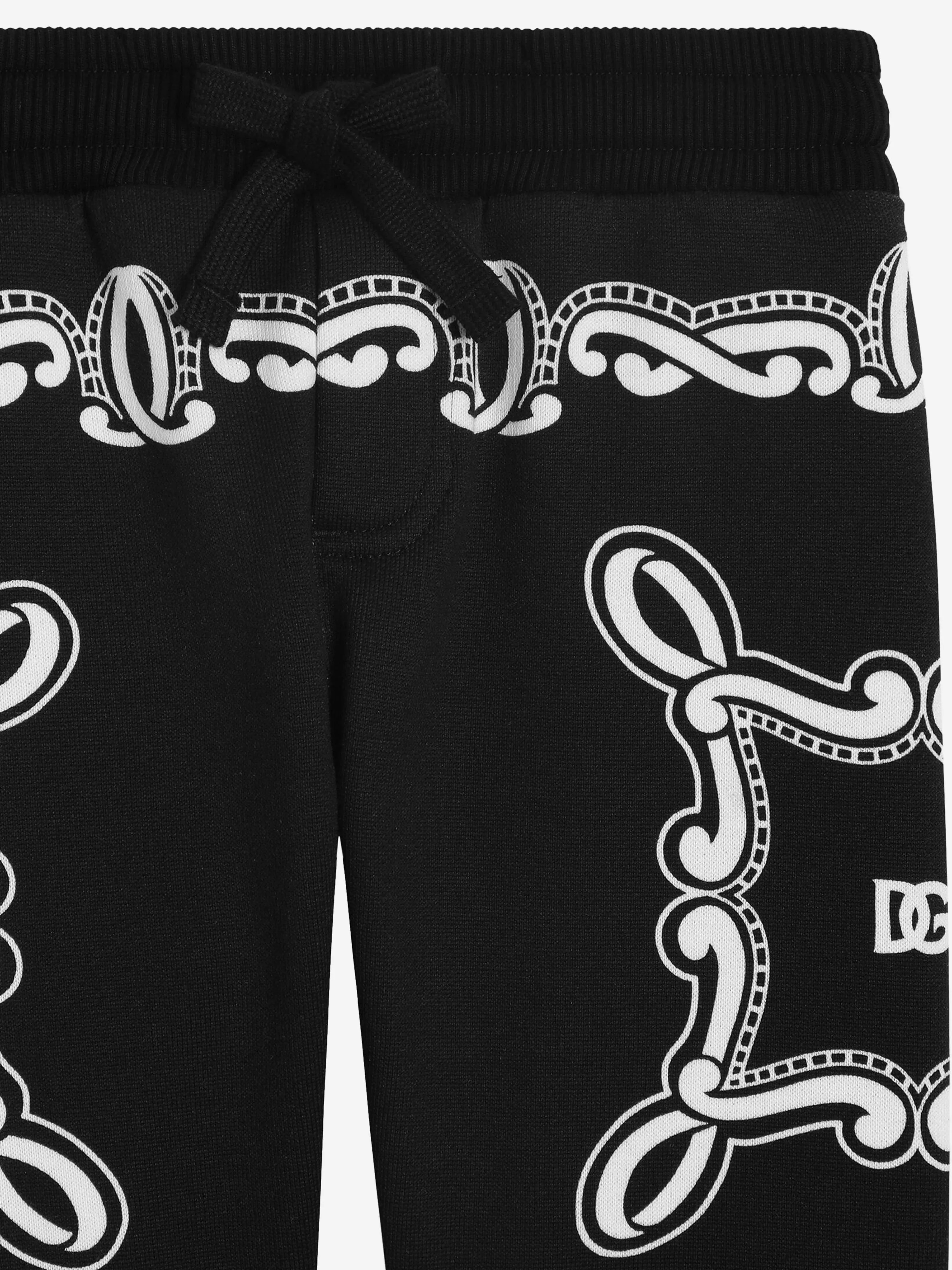 Baby Boys Jogger mit Bandana-Print in Schwarz