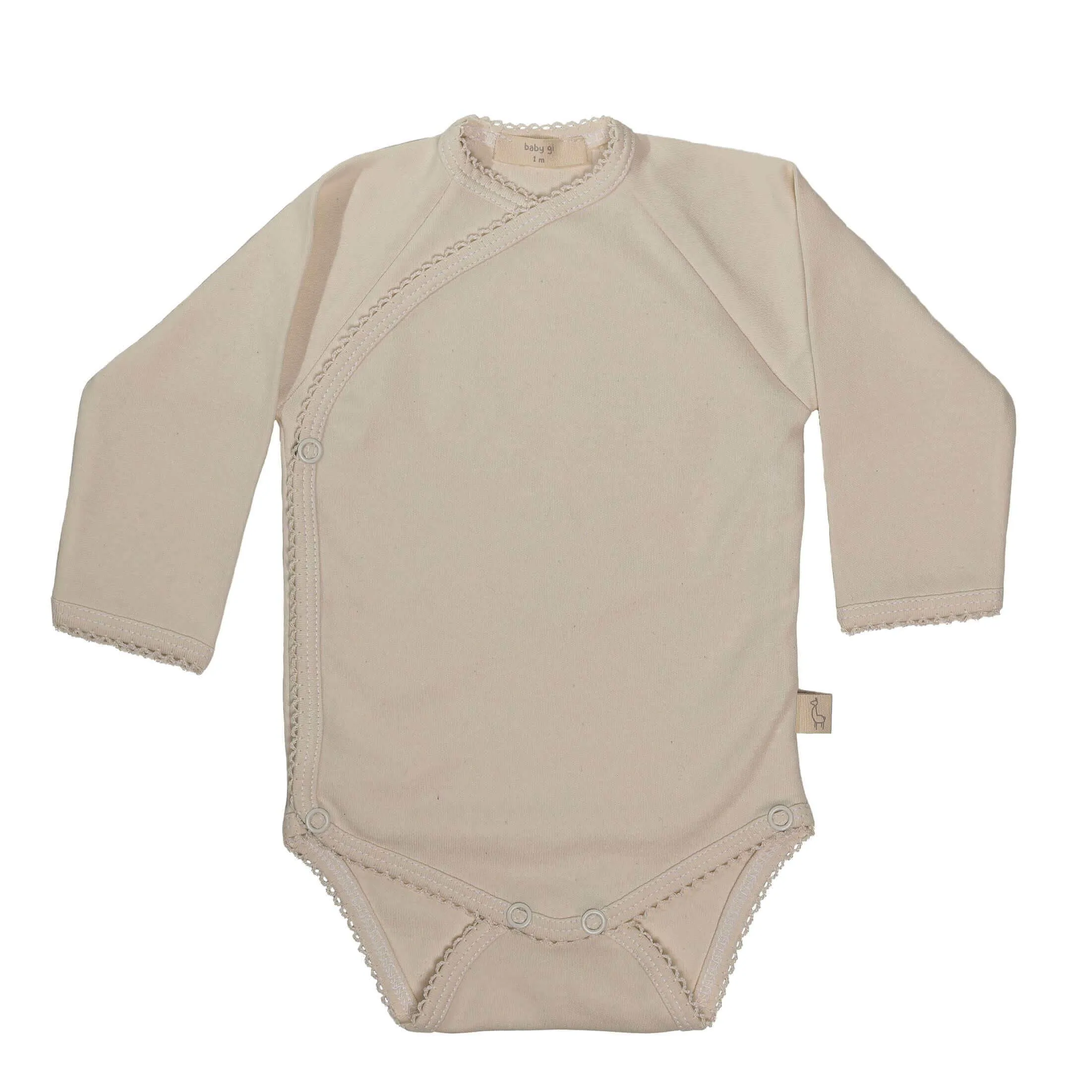 Beige Bio-Body mit Hose für Babyjungen