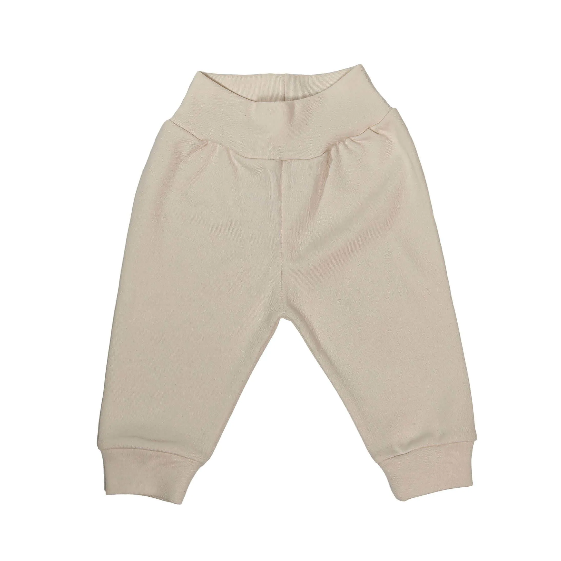 Beige Bio-Body mit Hose für Babyjungen