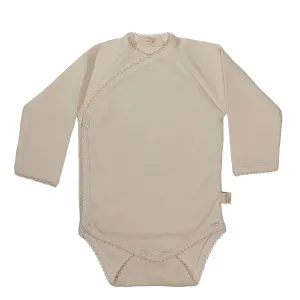 Beige Bio-Body mit Hose für Babyjungen