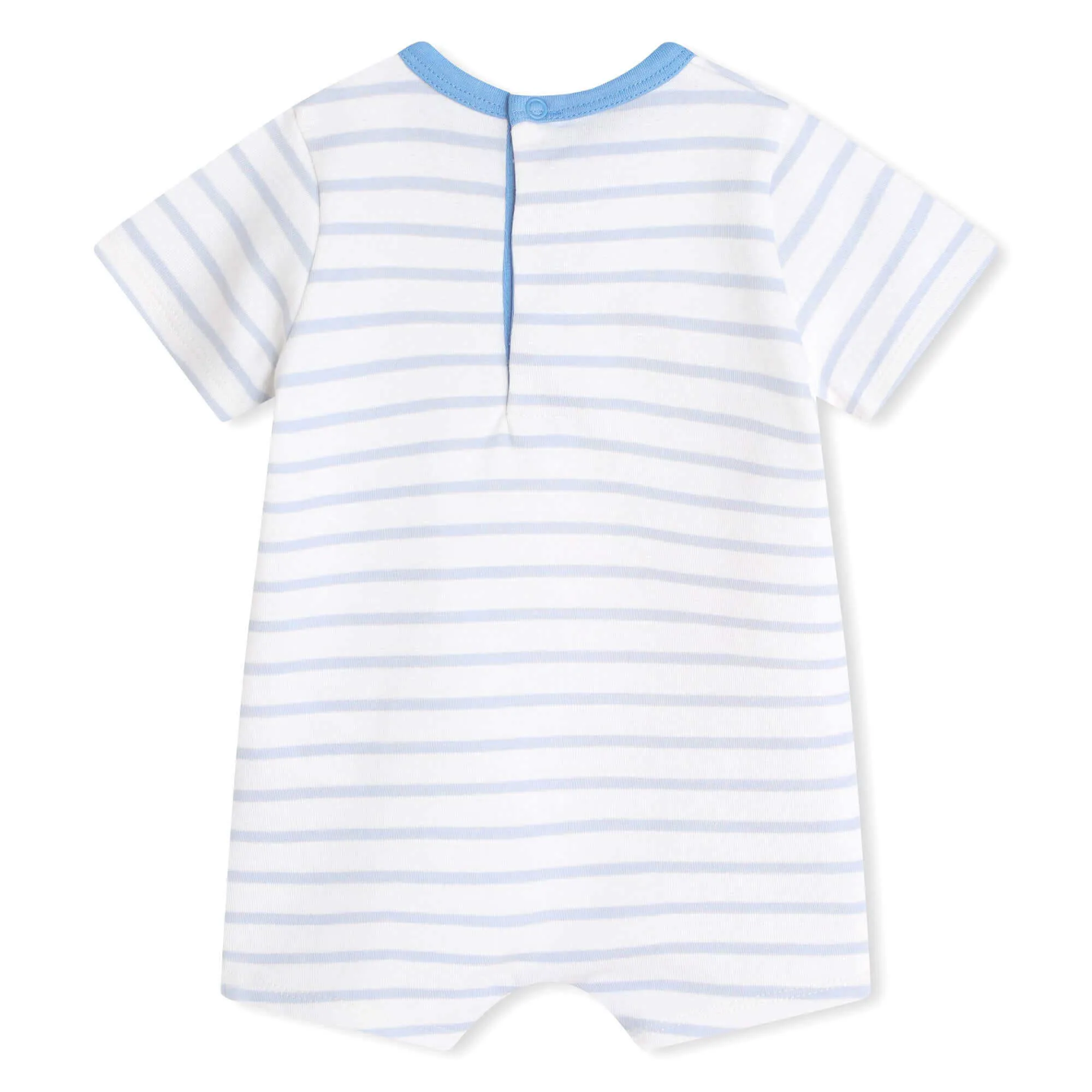 Baby Boys Blau & Weiß Meerestier-Strampler