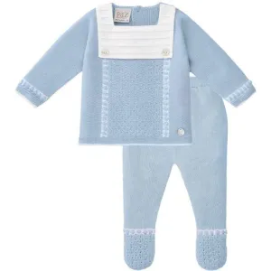 Baby Boys Blau Ciguena Baumwoll-Strick-Set