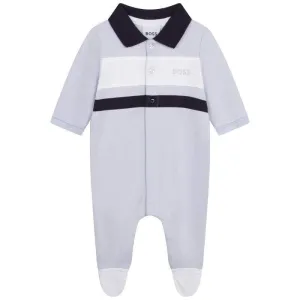 Baby Boys Blauer Baumwoll-Babybody