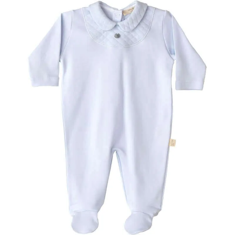 Baby Boys Blauer Baumwoll-Babybody