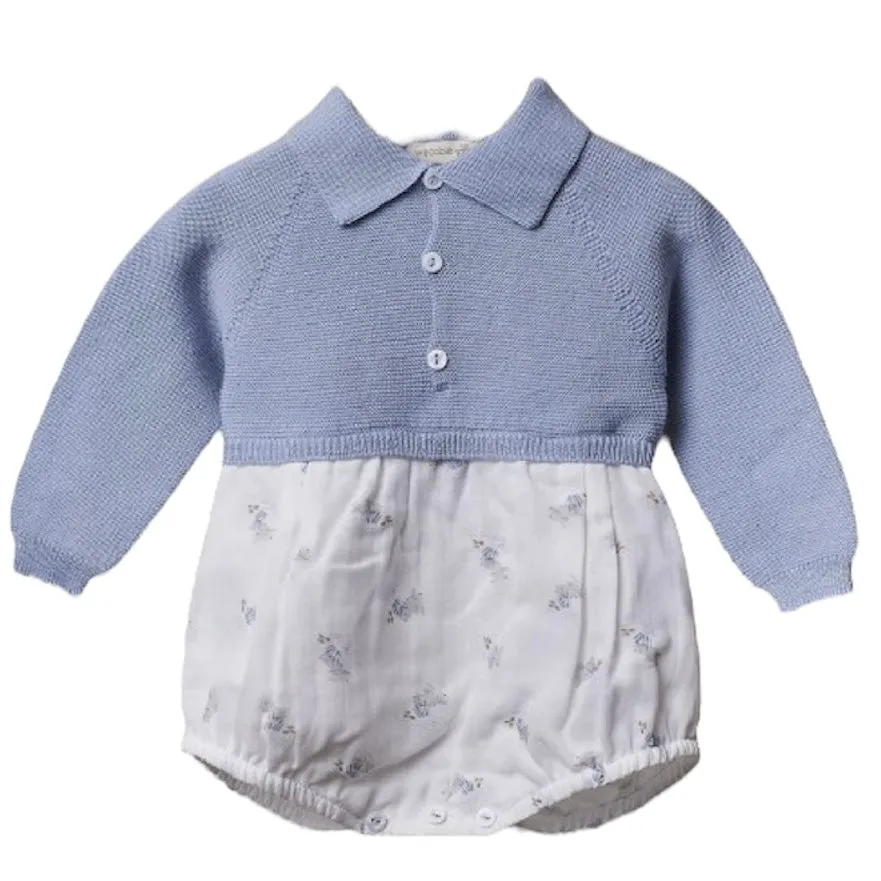 Blaue Strick-Shorts für Babyjungen