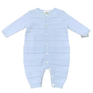 Blaues Strick-Overall für Babyjungen