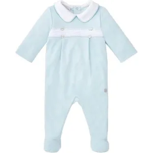 Baby Boys Blauer Rüschen-Babybody