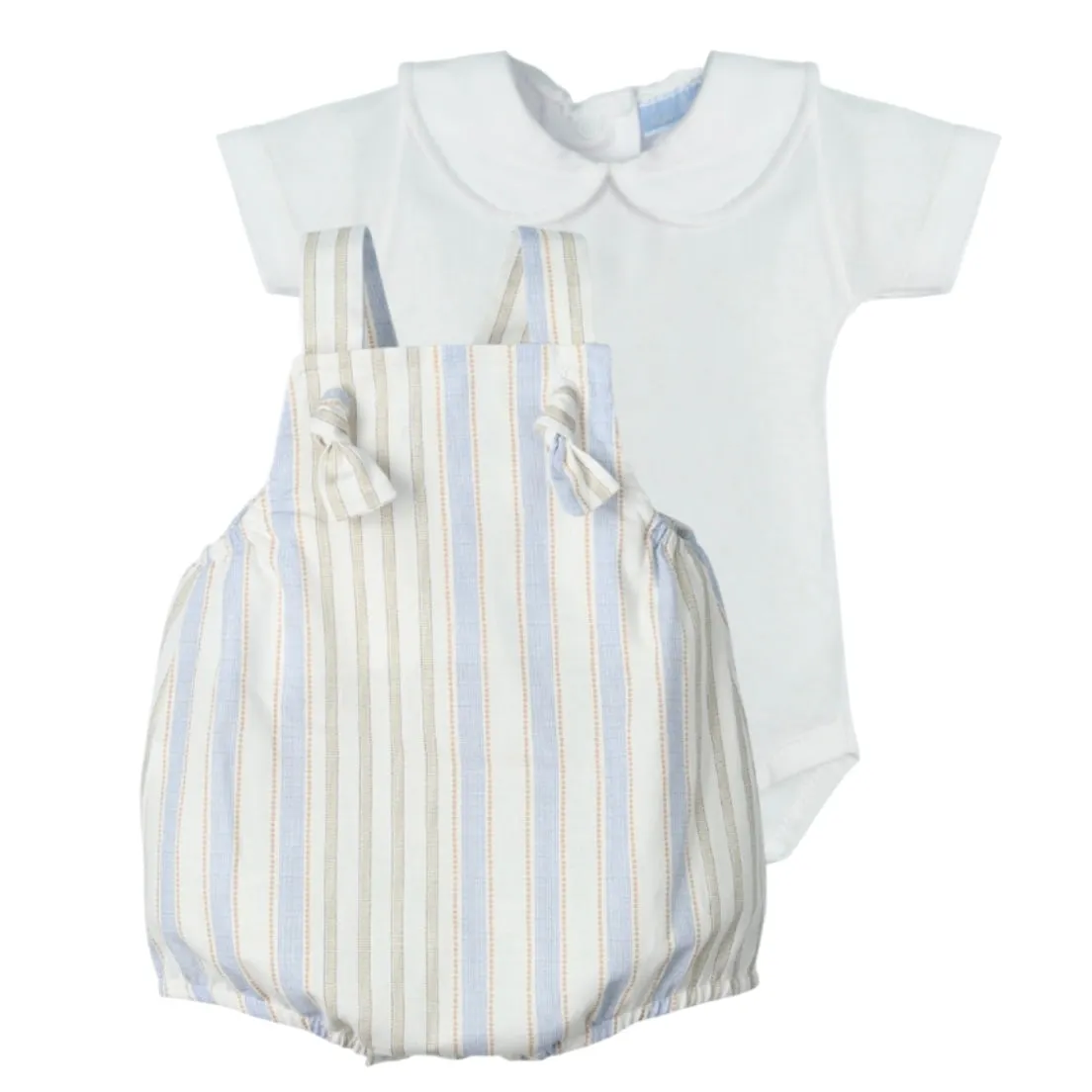 Baby Boys Blau Gestreifter Strampler Set