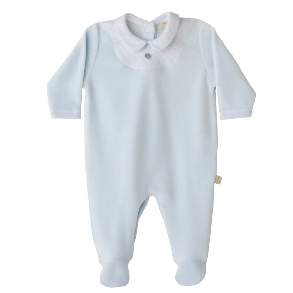 Baby Boys Blauer Samt-Babybody