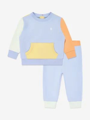 Baby Boys Colourblock Jogginganzug in Blau