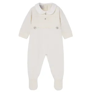 Creme Strick-Body für Babyjungen