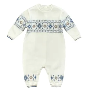 Baby Boys Cream Romper