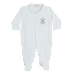 Baby Boys Cremefarbener Teddy-Babybody