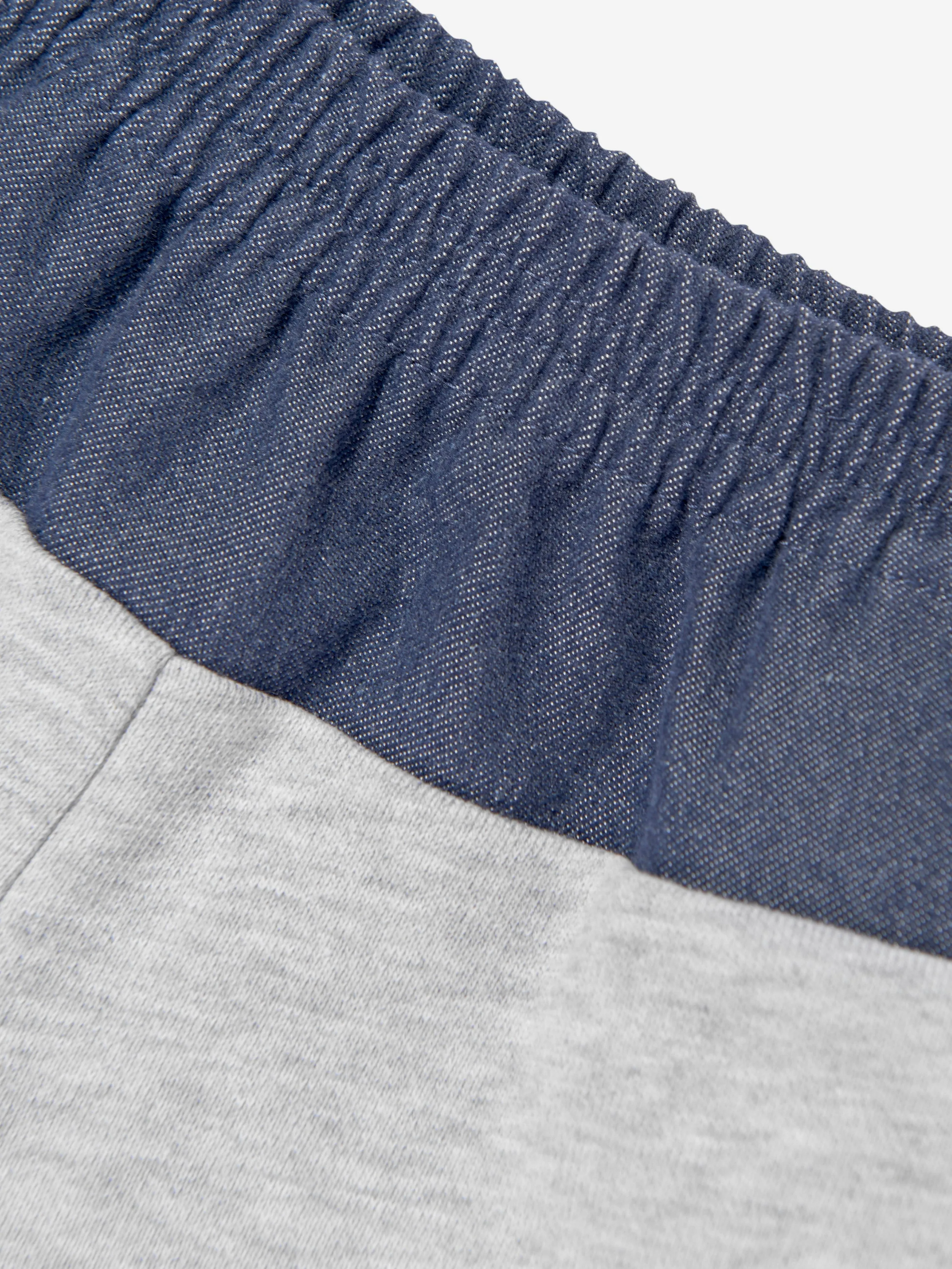 Baby Boys Denim und Jersey Jogger in Grau
