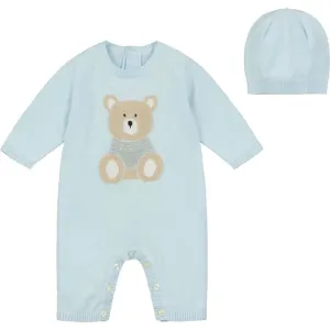 Baby Boys Easton Blau Gestrickte Garnitur