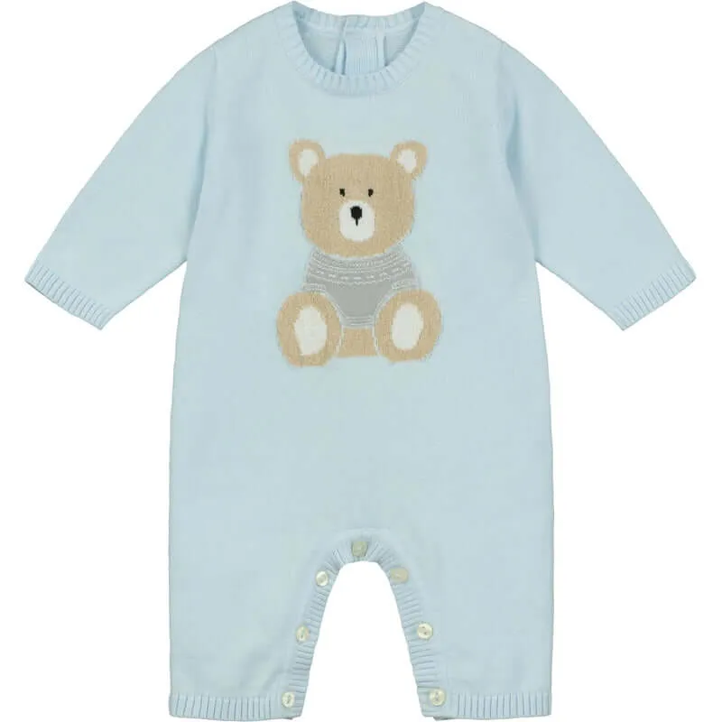 Baby Boys Easton Blau Gestrickte Garnitur