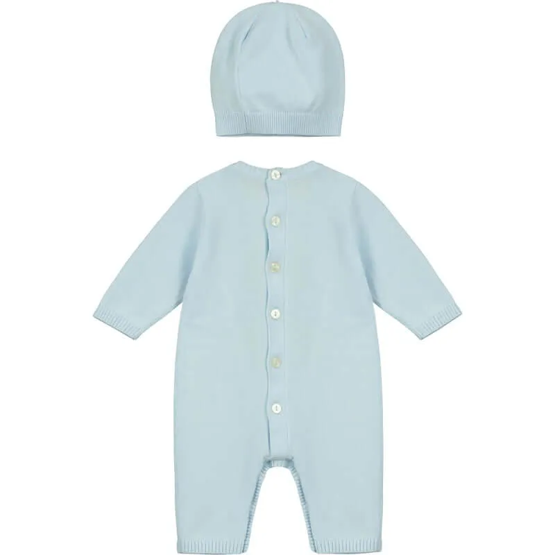 Baby Boys Easton Blau Gestrickte Garnitur