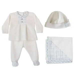 Elfenbein 4-teiliges Geschenkset für Babyjungen