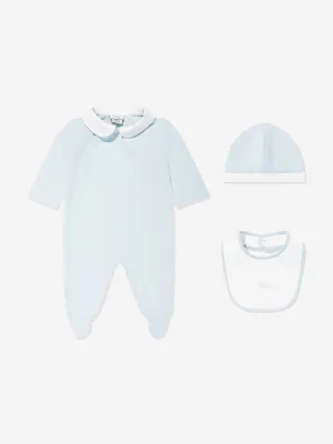 Baby Boys Logo Babygrow-Set in Blau