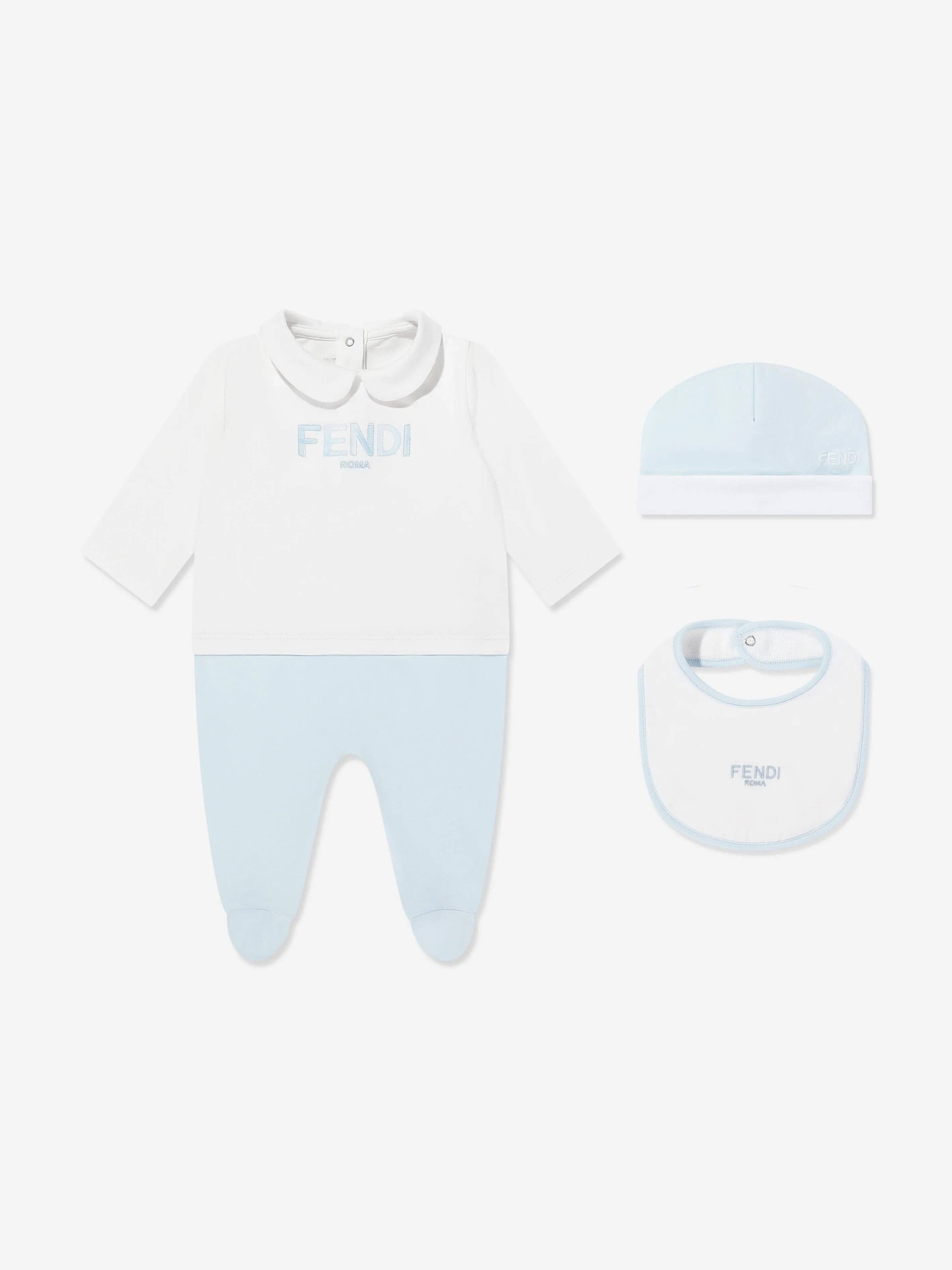 Baby Boys Logo Strampler-Set in Blau