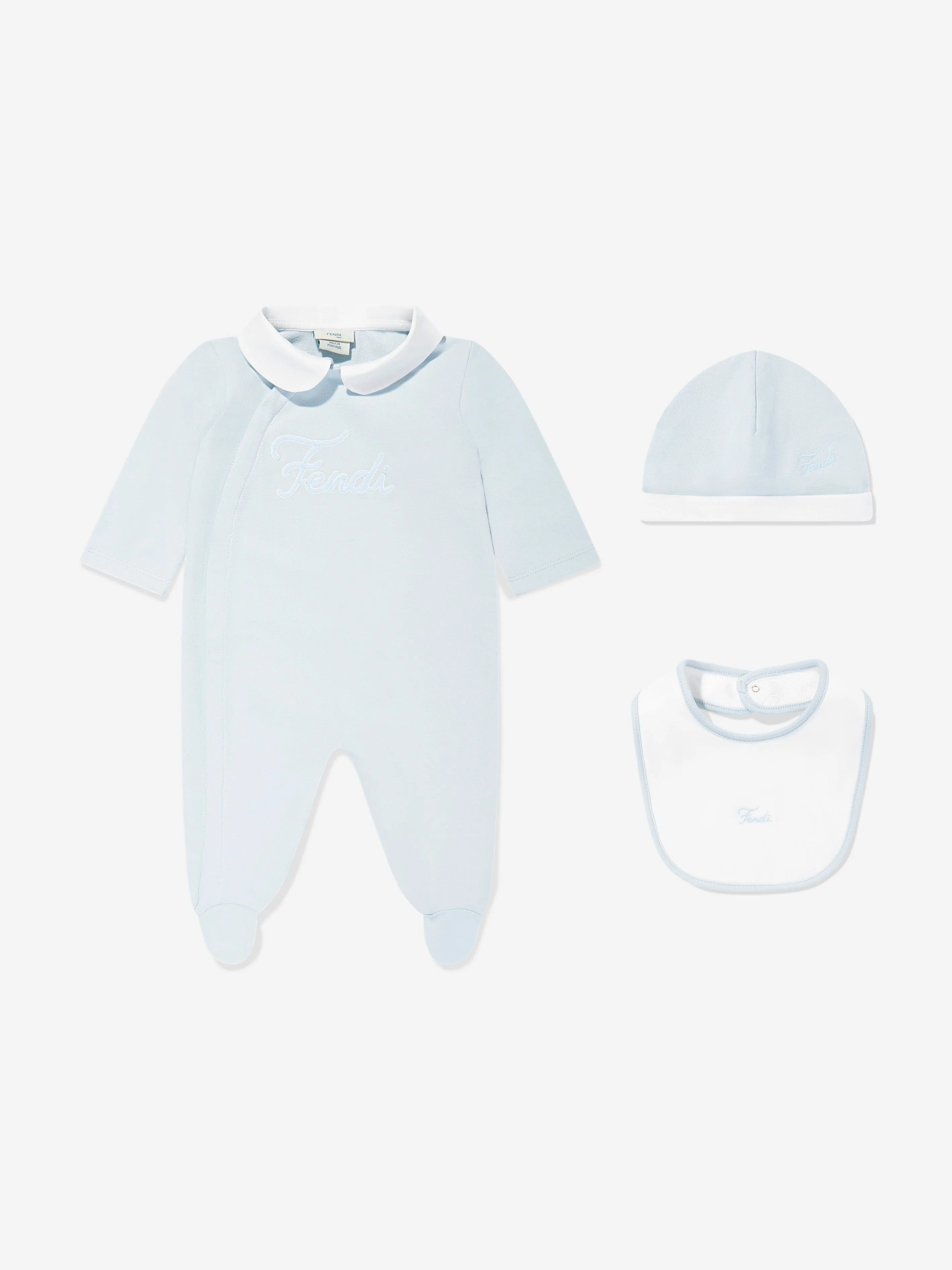 Baby Boys Logo Babygrow-Set in Blau