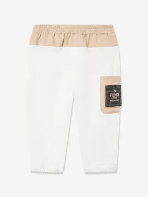 Baby Boys Logo Joggerhose in Weiß