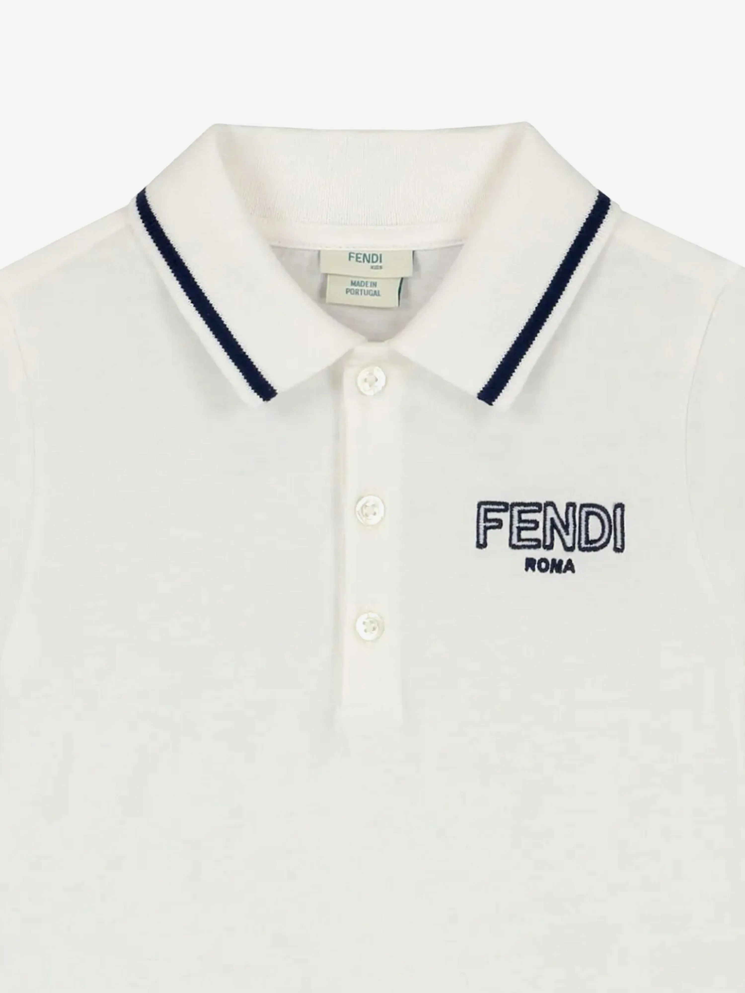 Logo Polohemd für Babyjungen in Weiß