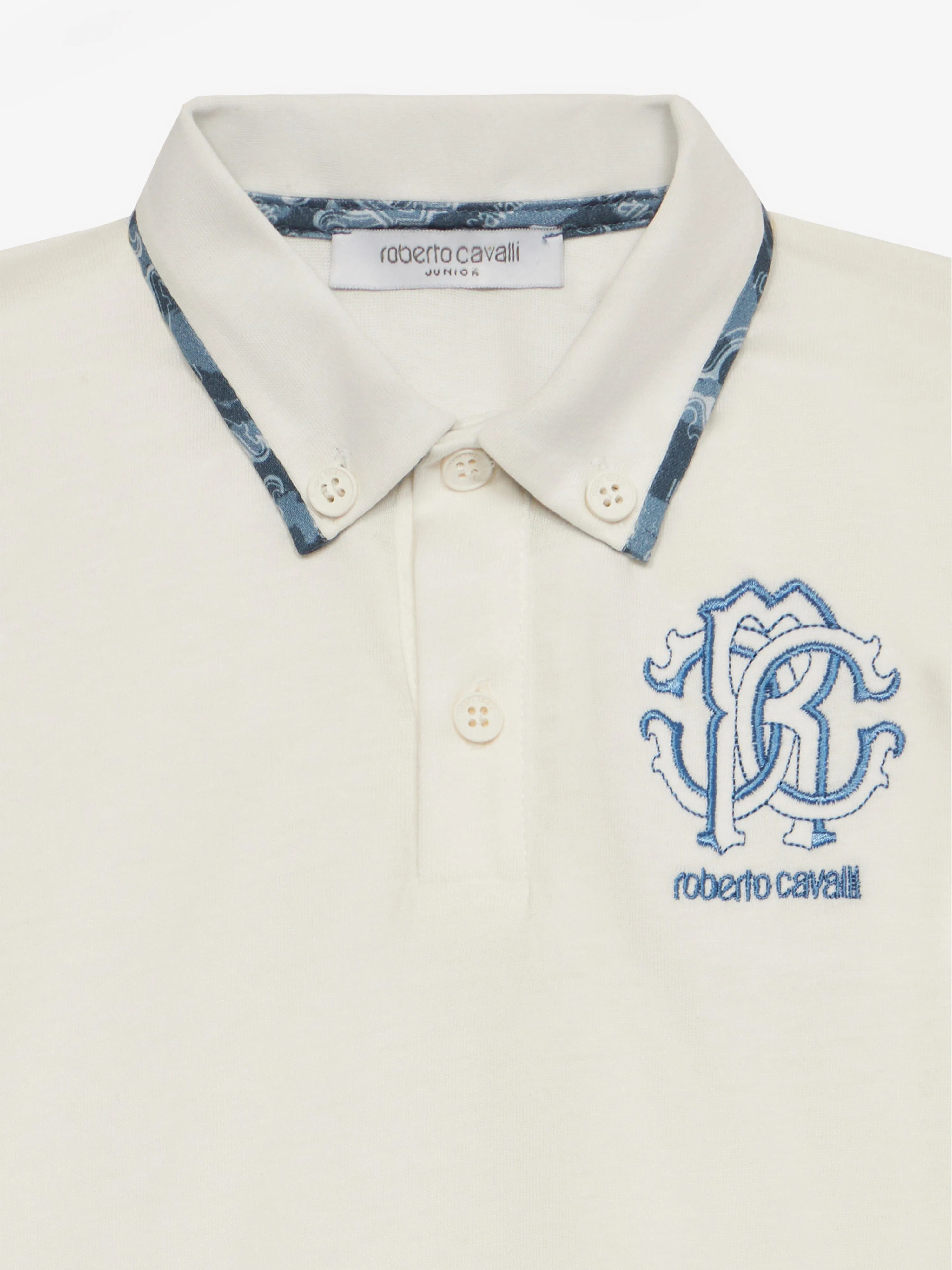 Logo Polohemd für Babyjungen in Weiß