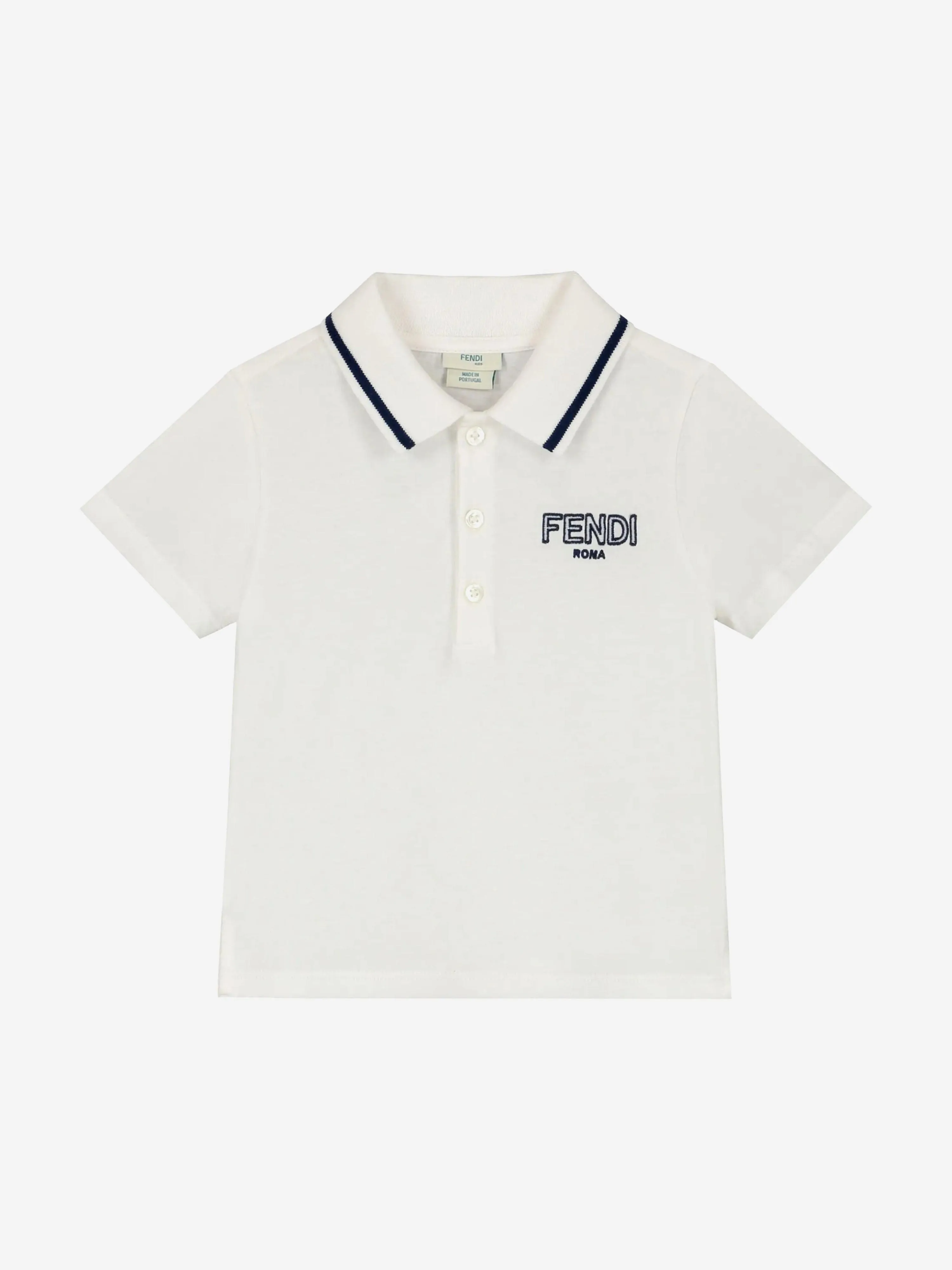 Logo Polohemd für Babyjungen in Weiß