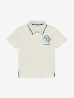 Logo Polohemd für Babyjungen in Weiß