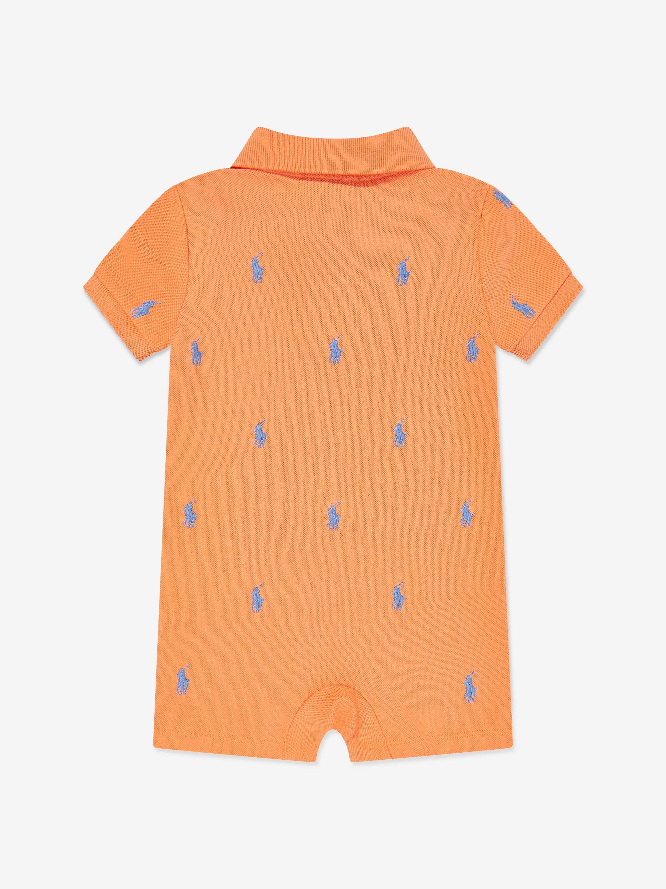 Baby Boys Logo-Strampler in Orange