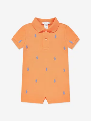 Baby Boys Logo-Strampler in Orange
